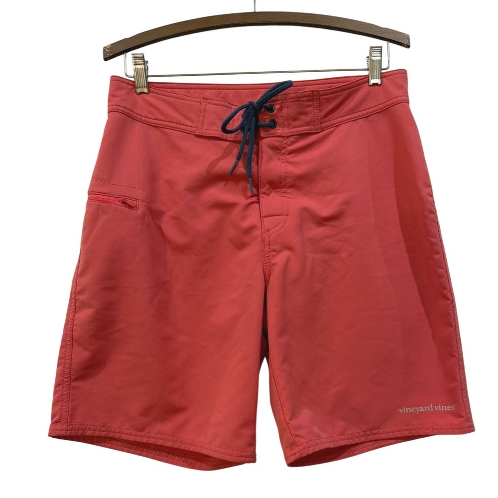 Vineyard Vines Men's Coral Pink Board Shorts Swim Trunks Size 30‎